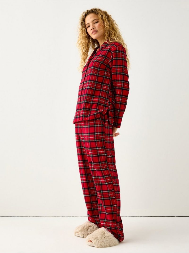 Pyjama trousers in flannel - 3007868-7251