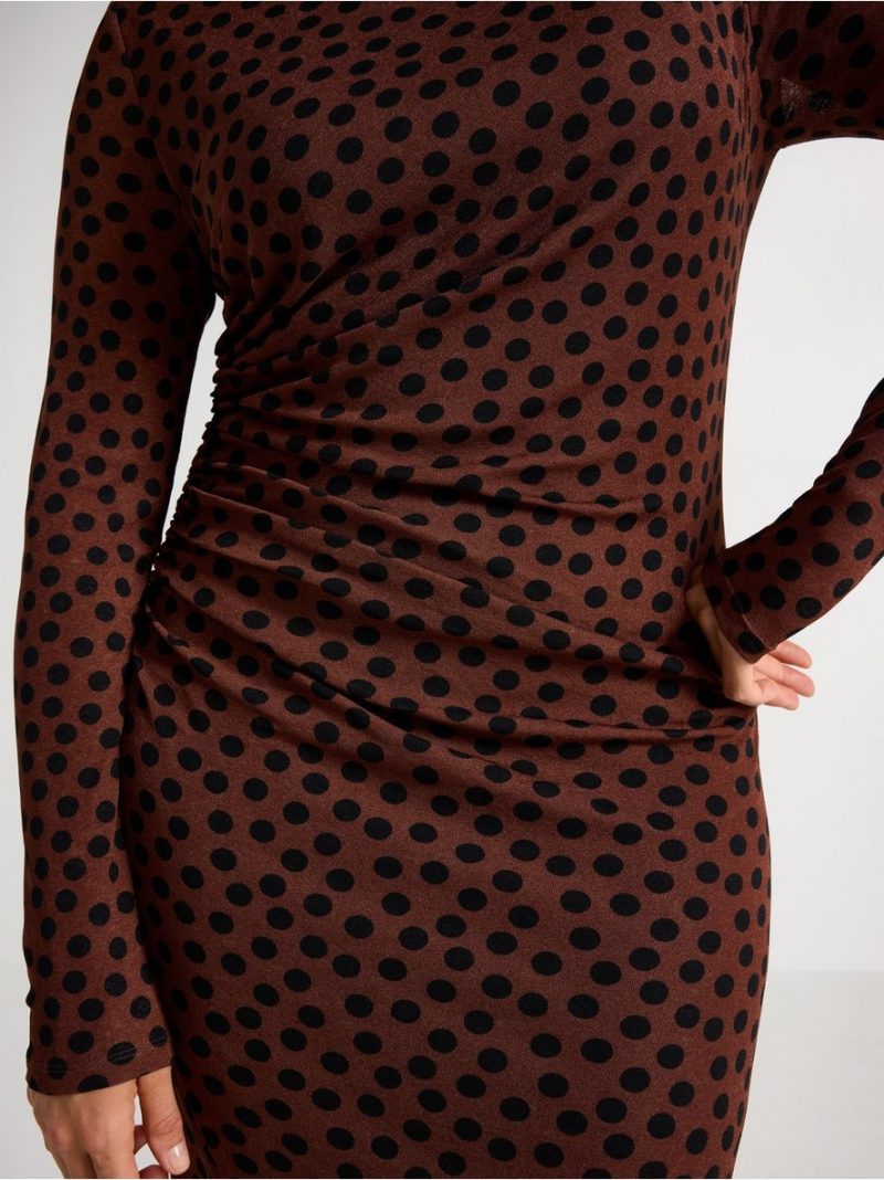 Jersey dress with ruching - 3007954-2685