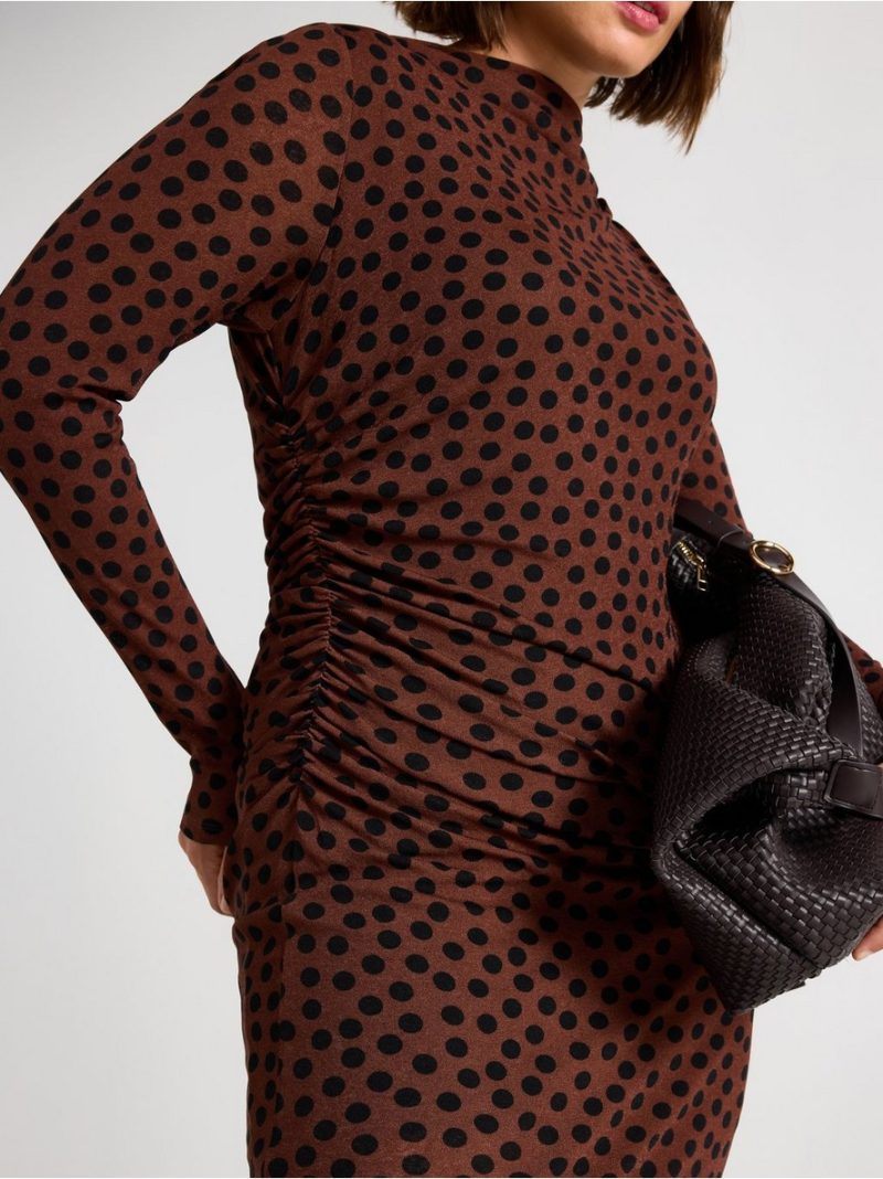 Jersey dress with ruching - 3007954-2685