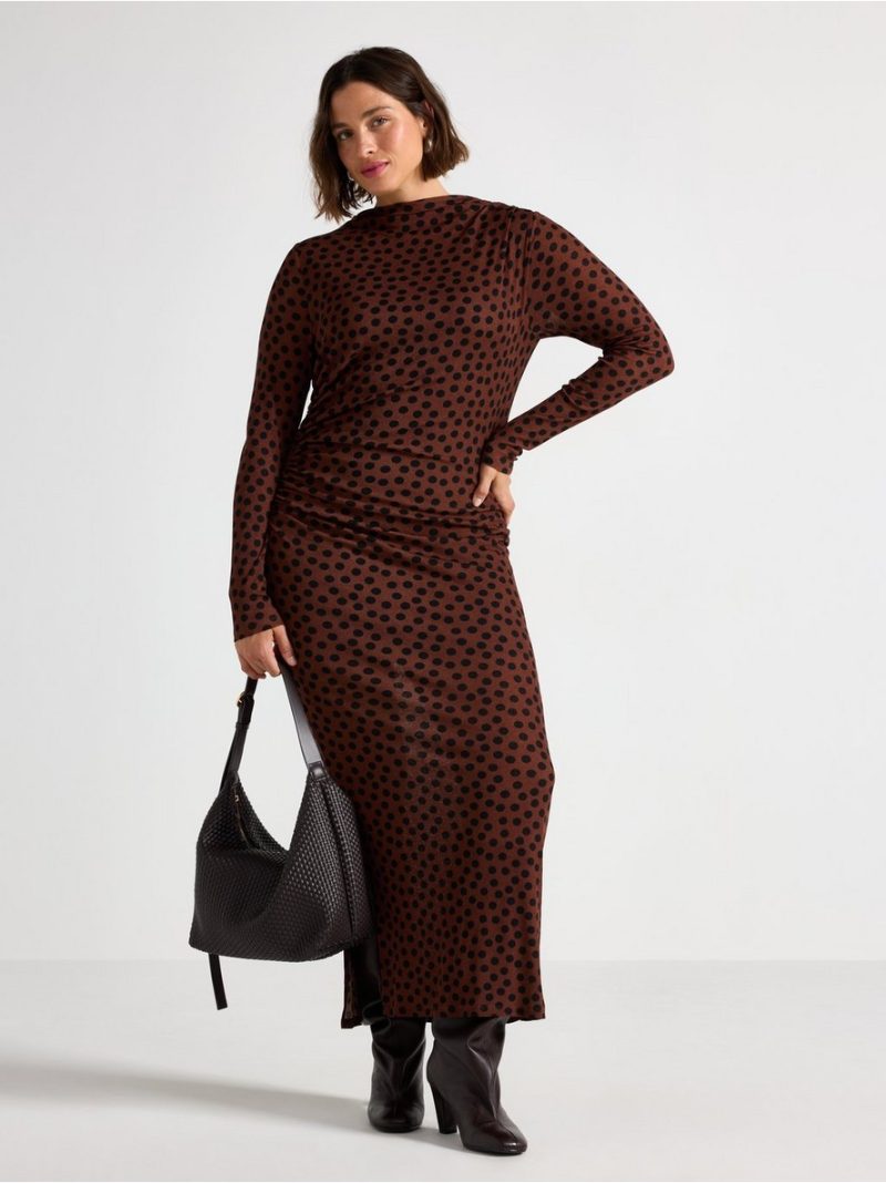Jersey dress with ruching - 3007954-2685
