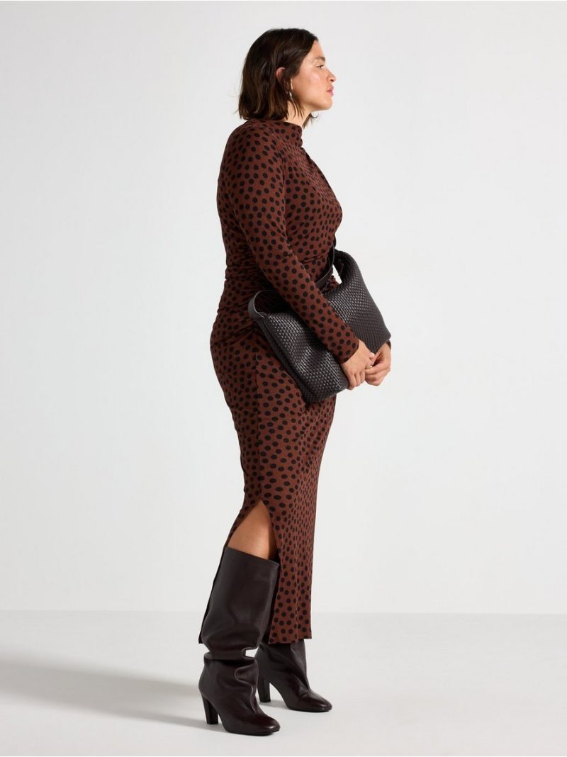 Jersey dress with ruching - 3007954-2685