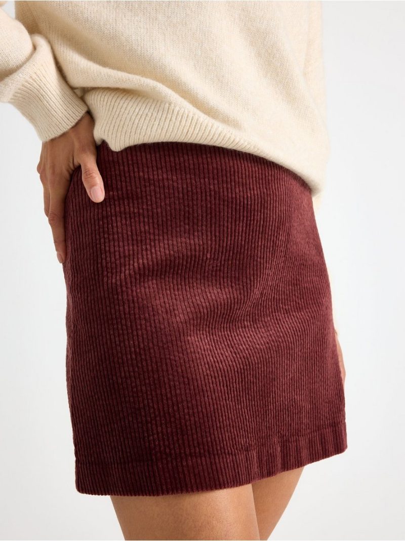 Mini skirt in corduroy - 3008010-7354