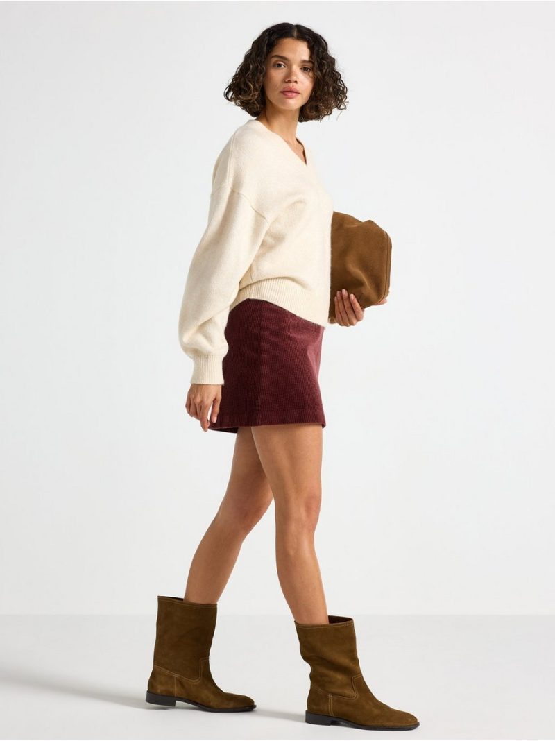 Mini skirt in corduroy - 3008010-7354