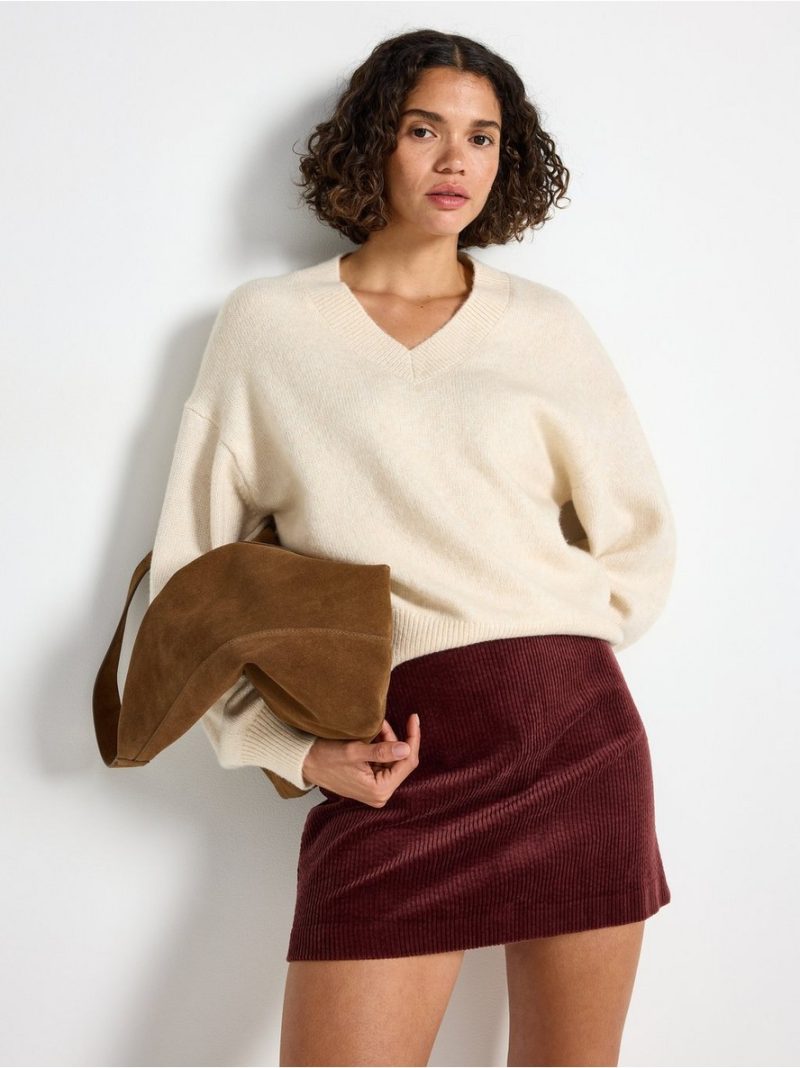 Mini skirt in corduroy - 3008010-7354