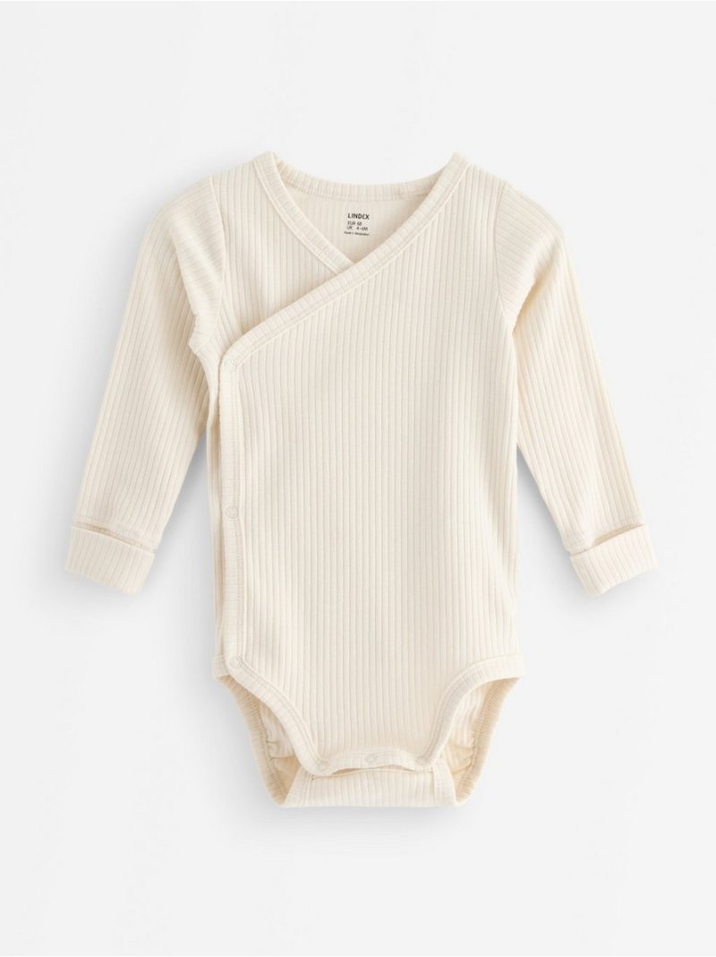 Ribbed wrap bodysuit - 3008025-1230
