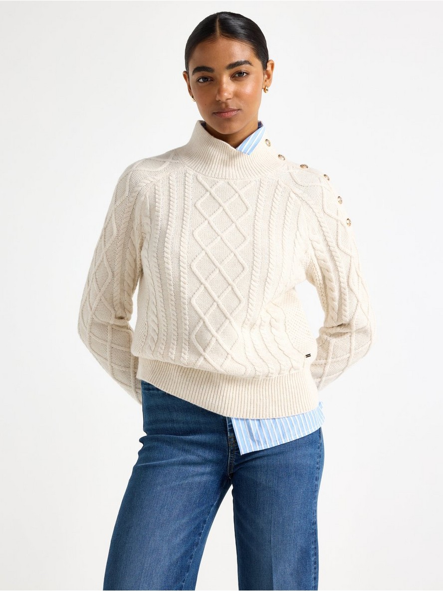 Knitted jumper in wool blend - 3008028-9606
