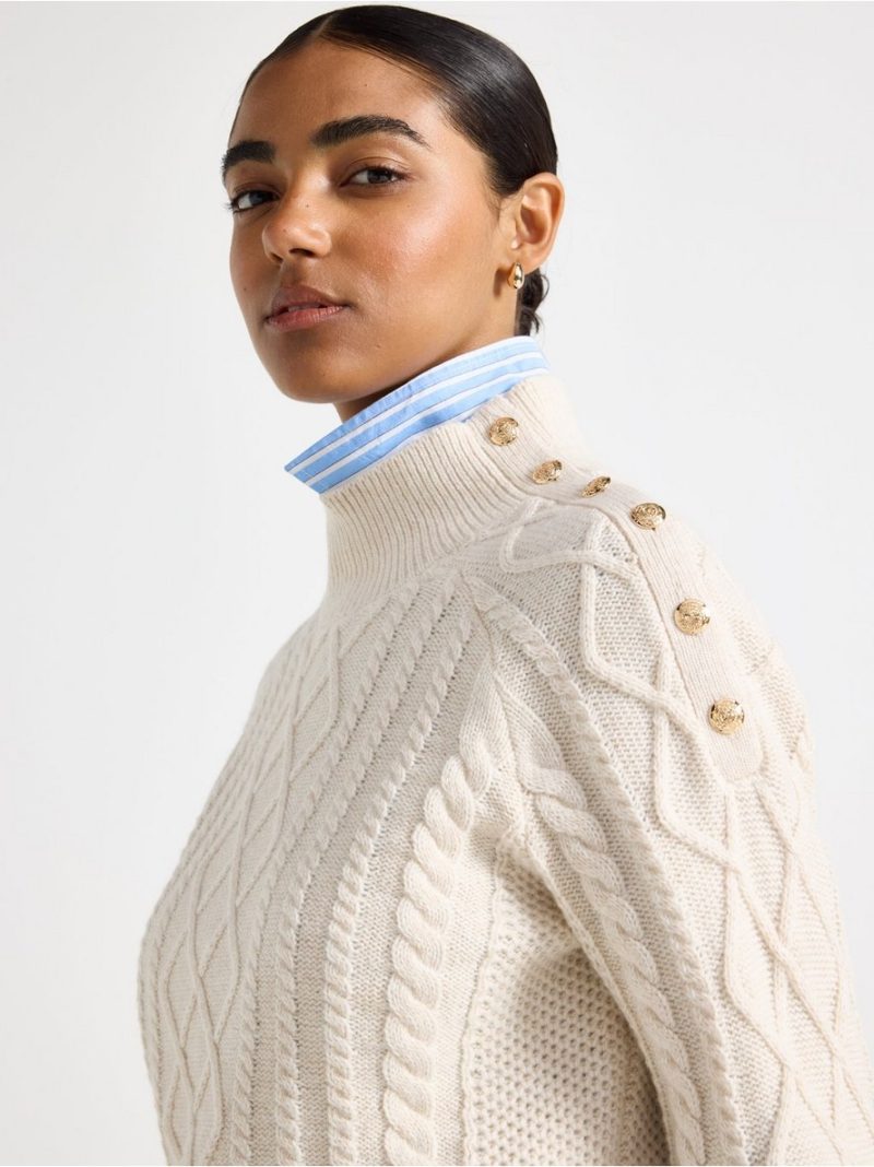 Knitted jumper in wool blend - 3008028-9606