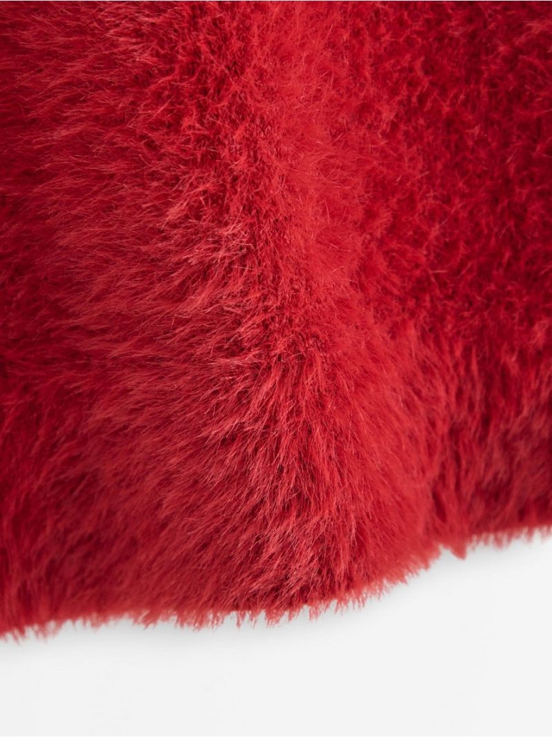 Short-sleeved top in feather yarn - 3008077-9348