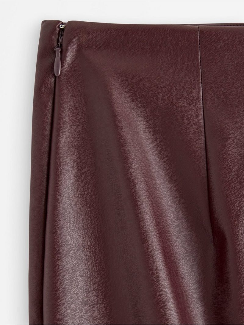 Midi skirt in imitation leather - 3008177-8652