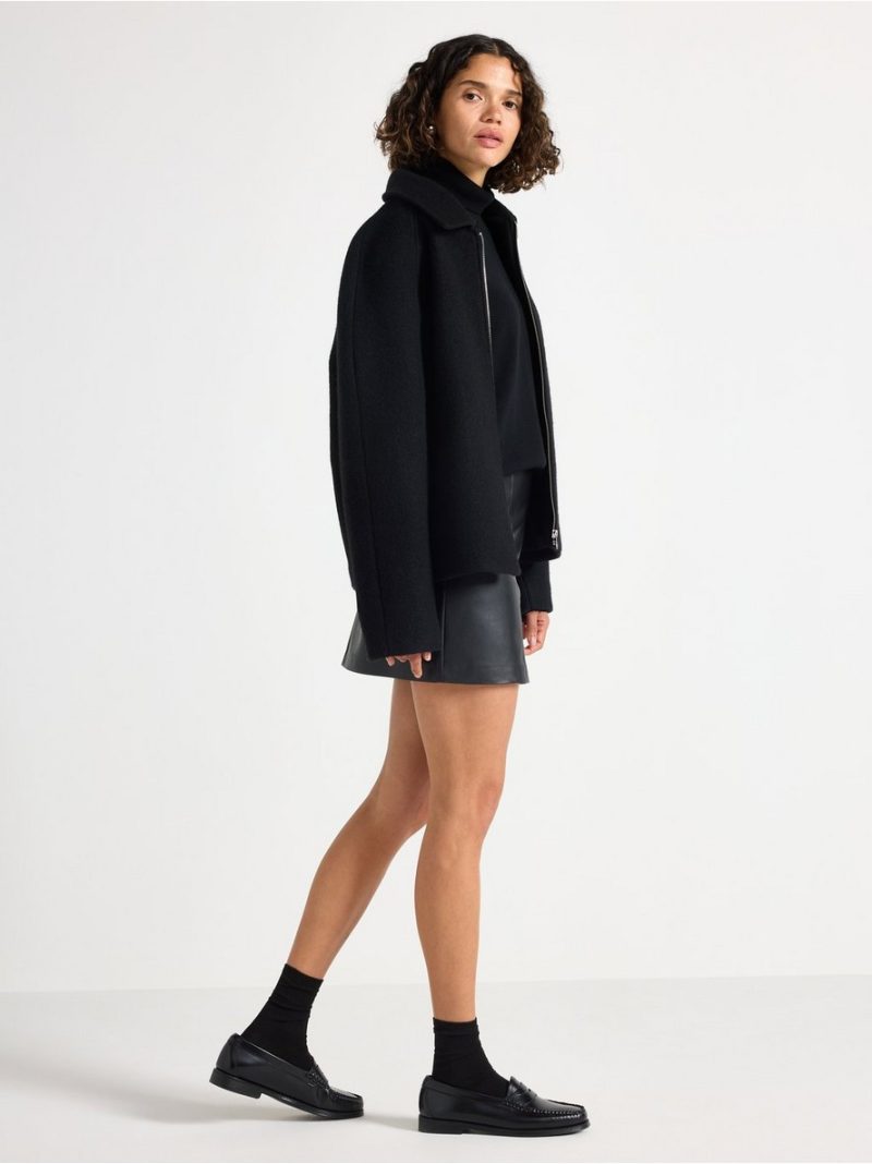 Mini skirt in imitation leather - 3008183-80