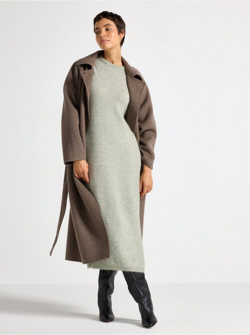 Knitted midi dress in wool blend - 3008218-3378