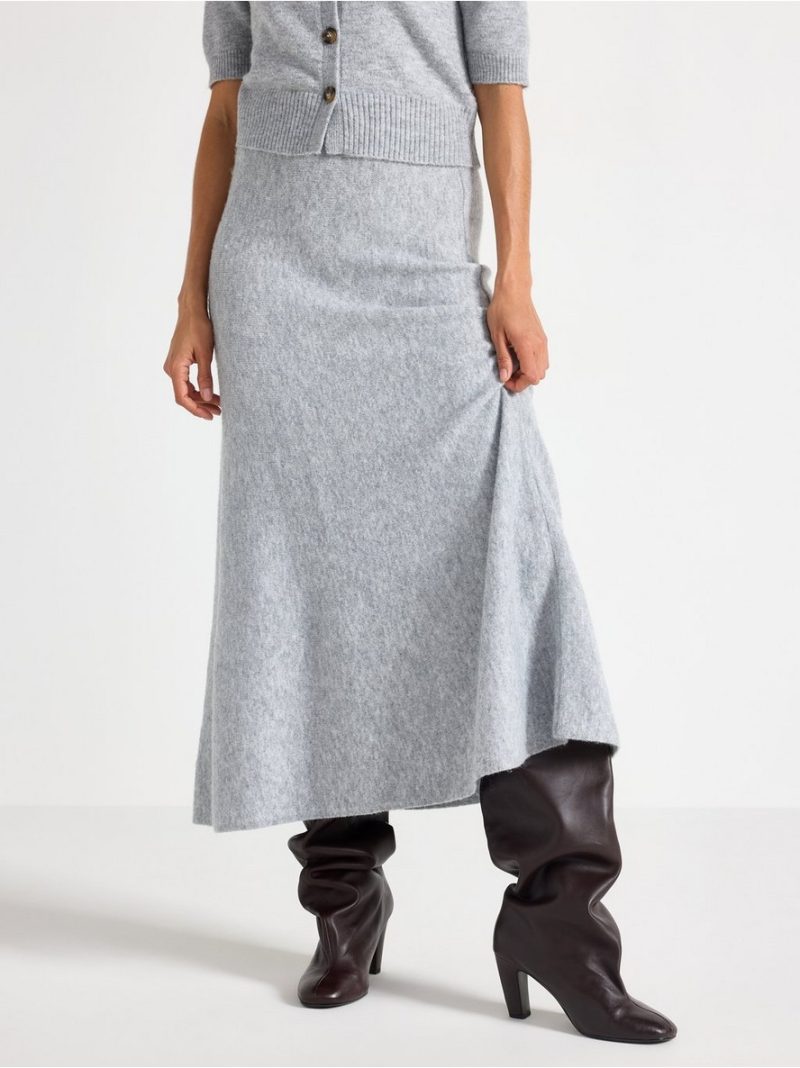 Knitted maxi skirt - 3008277-9803