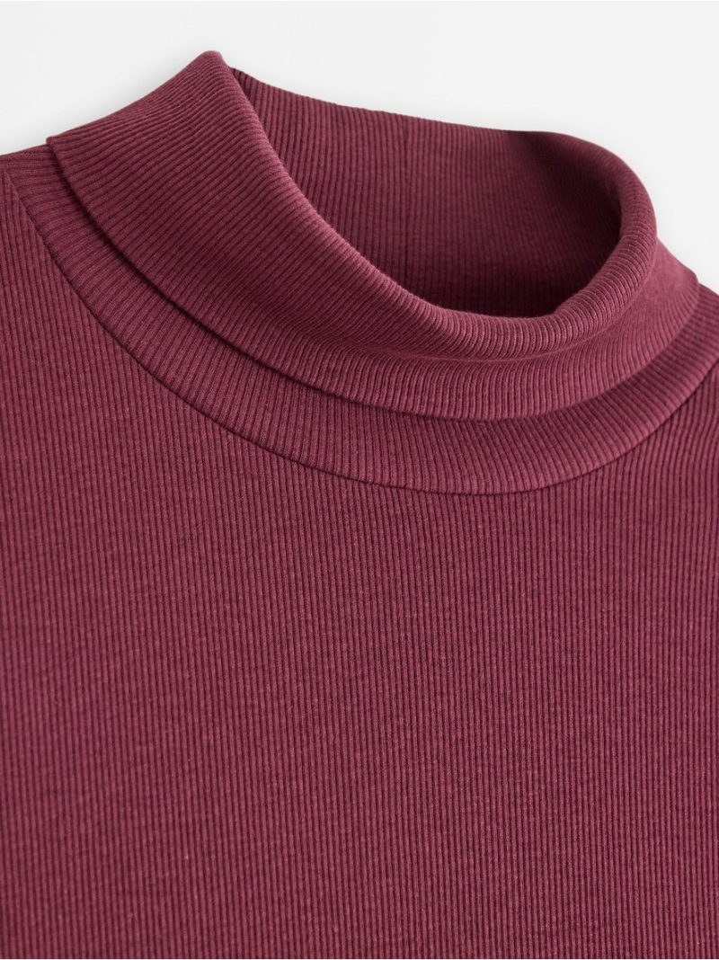 Ribbed polo-neck top - 3008308-1753