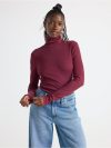 Ribbed polo-neck top - 3008308-1753