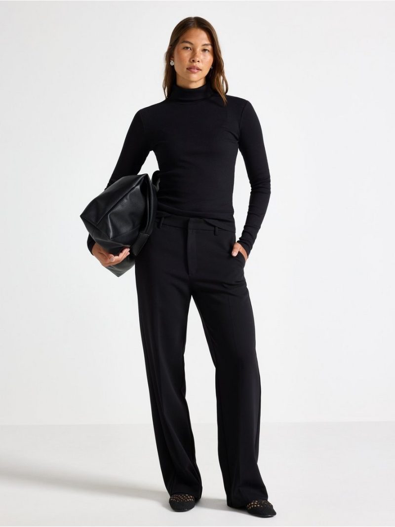 Ribbed polo-neck top - 3008308-80