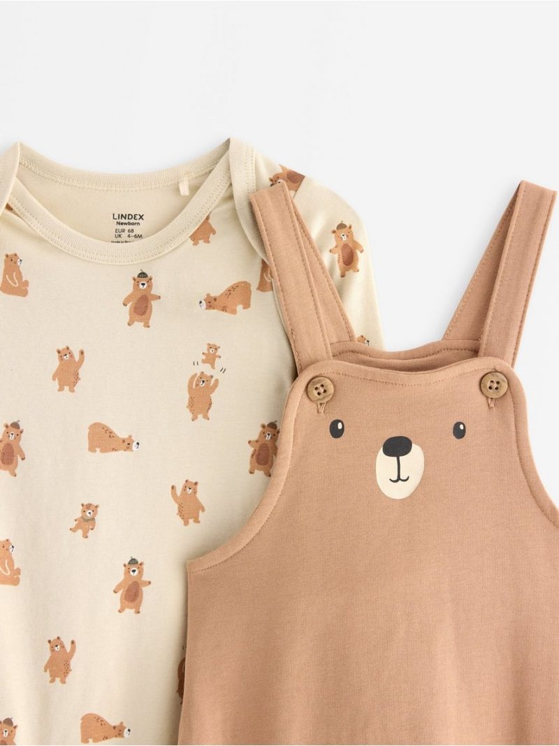 Set - bodysuit and dungarees - 3008395-2737