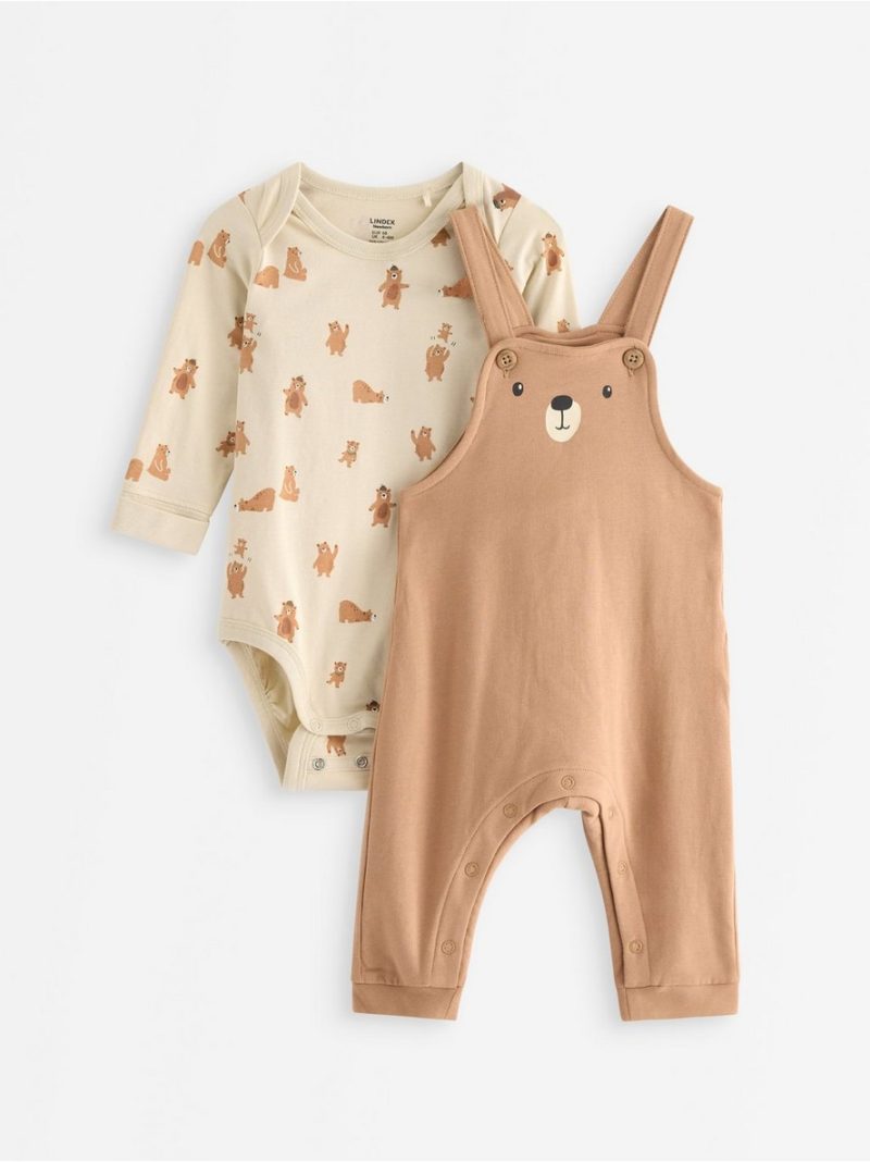 Set - bodysuit and dungarees - 3008395-2737