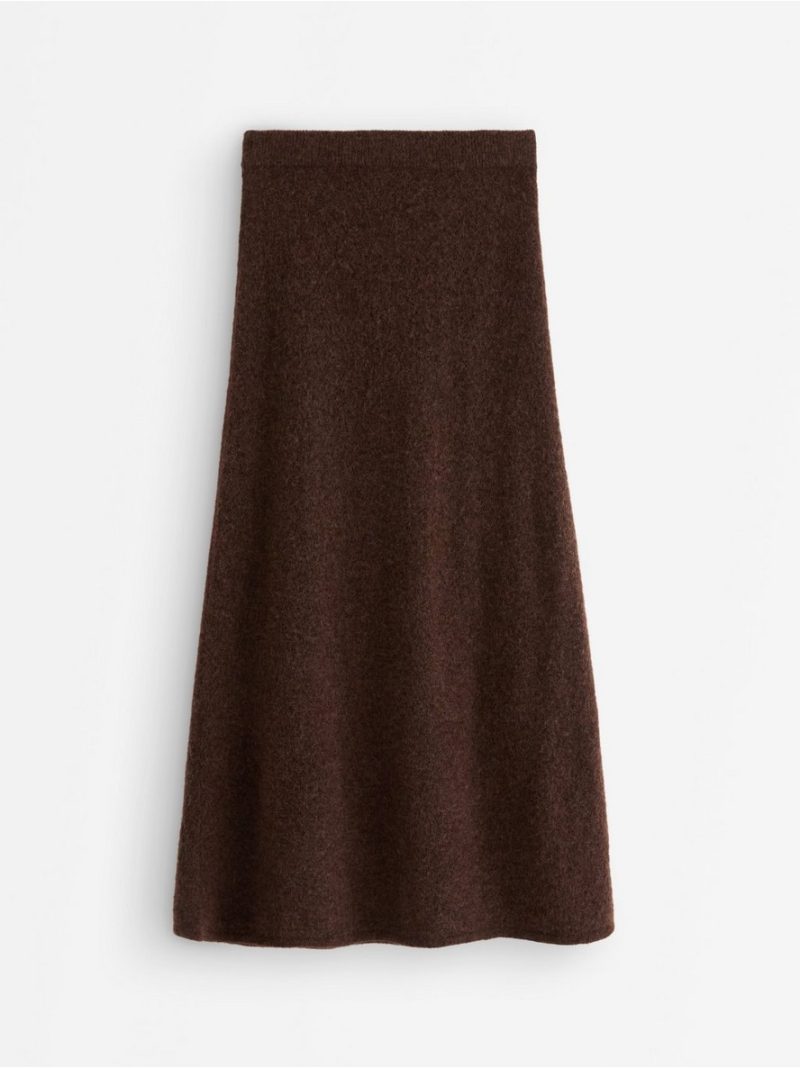 Knitted maxi skirt in wool blend - 3008420-9618