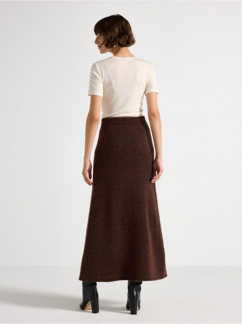 Knitted maxi skirt in wool blend - 3008420-9618
