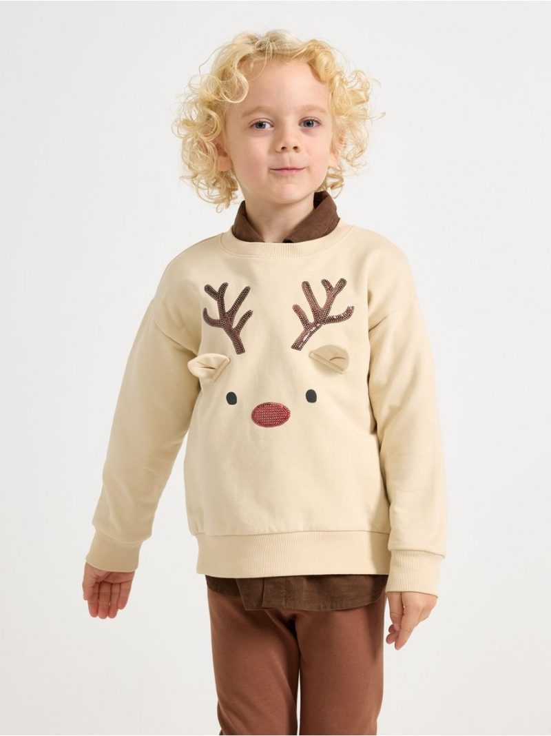 Long-sleeved sweatshirt with brushed inside - 3008493-8545