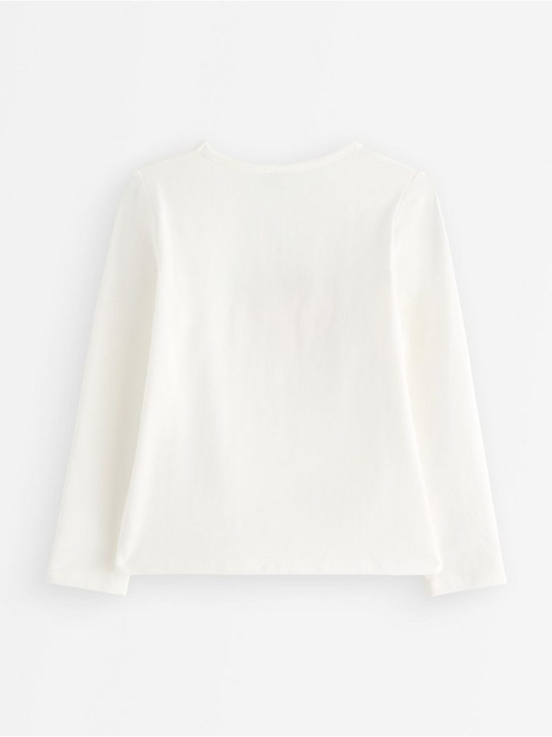 Long-sleeved top with sequins - 3008545-325