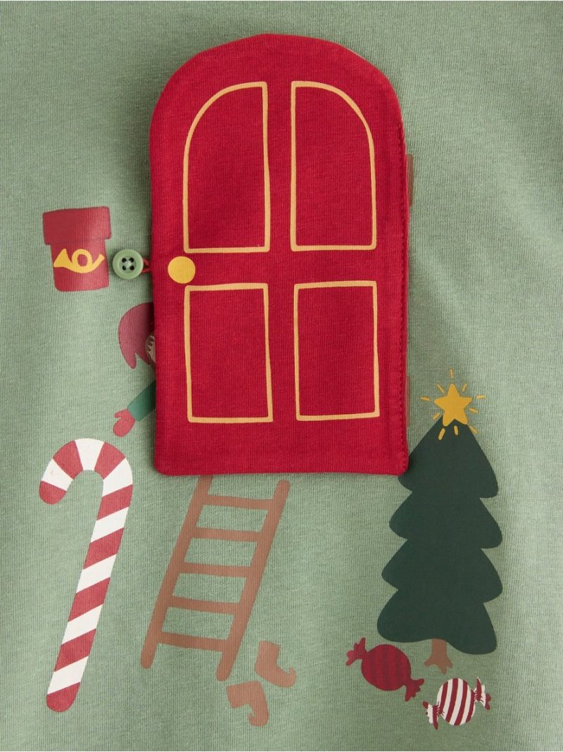 Long-sleeved top with christmas motif - 3008592-7672