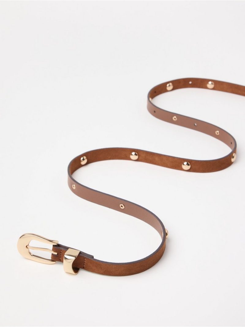 Slim belt with studs - 3008602-1808