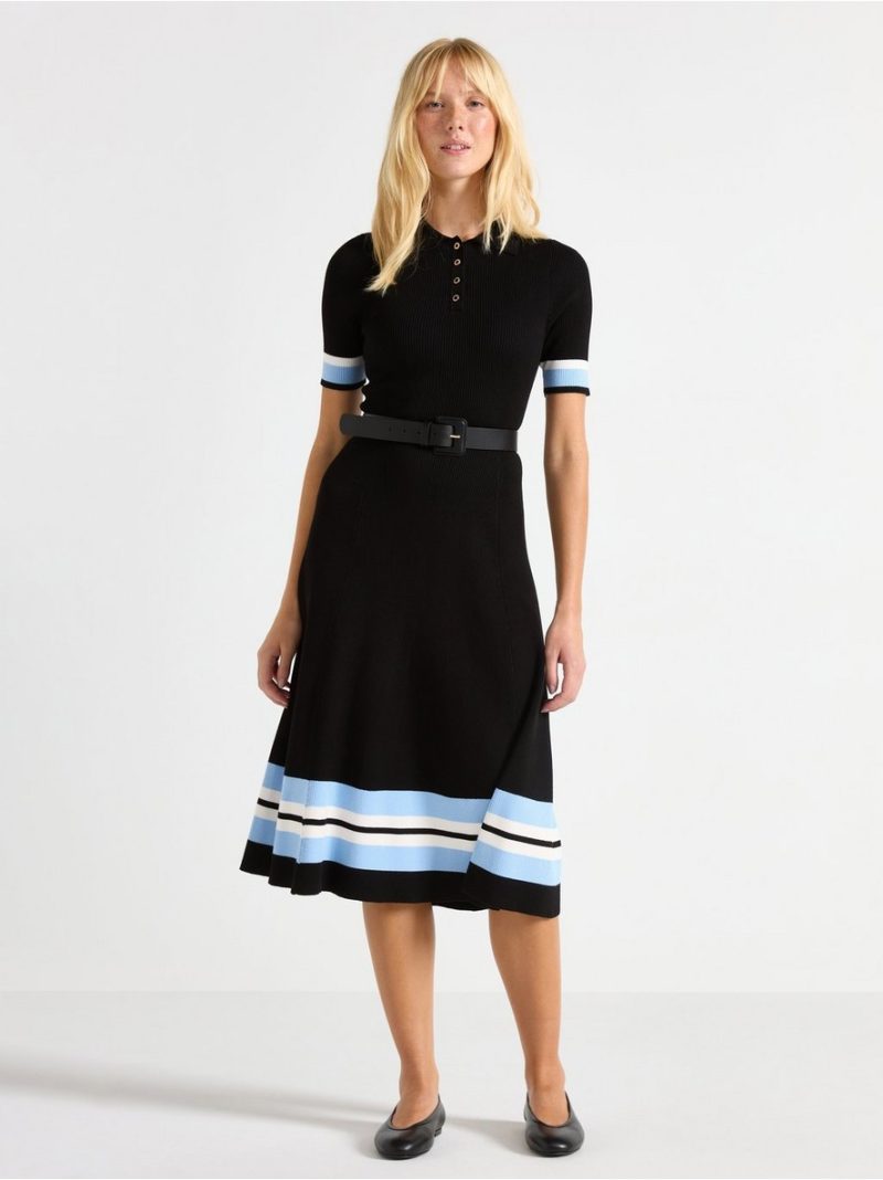 Ribbed midi dress - 3008605-80