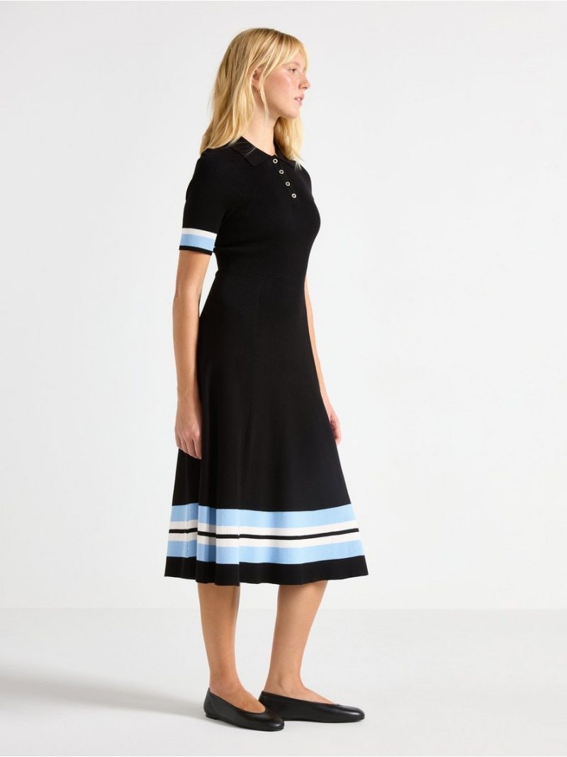 Ribbed midi dress - 3008605-80