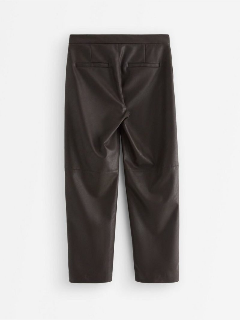Straight trousers  in imitation leather - 3008718-8117