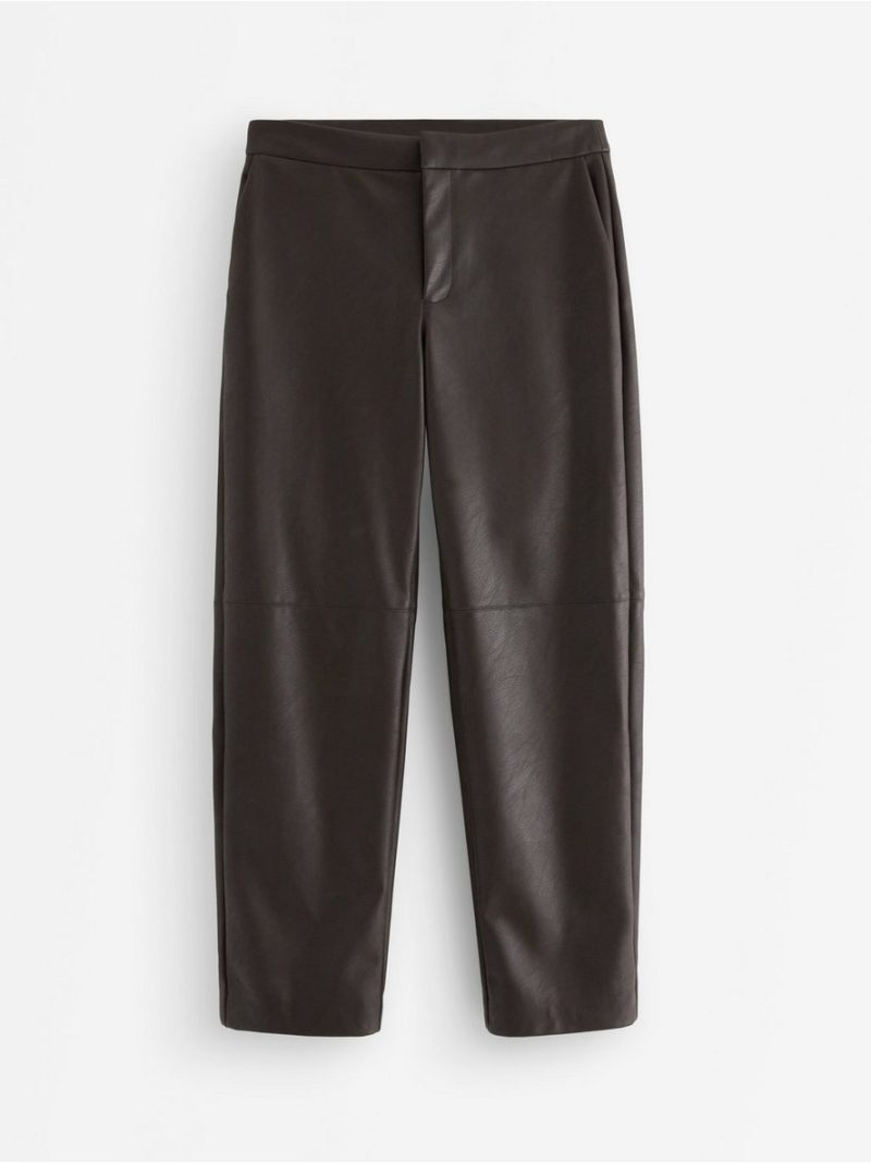 Straight trousers  in imitation leather - 3008718-8117
