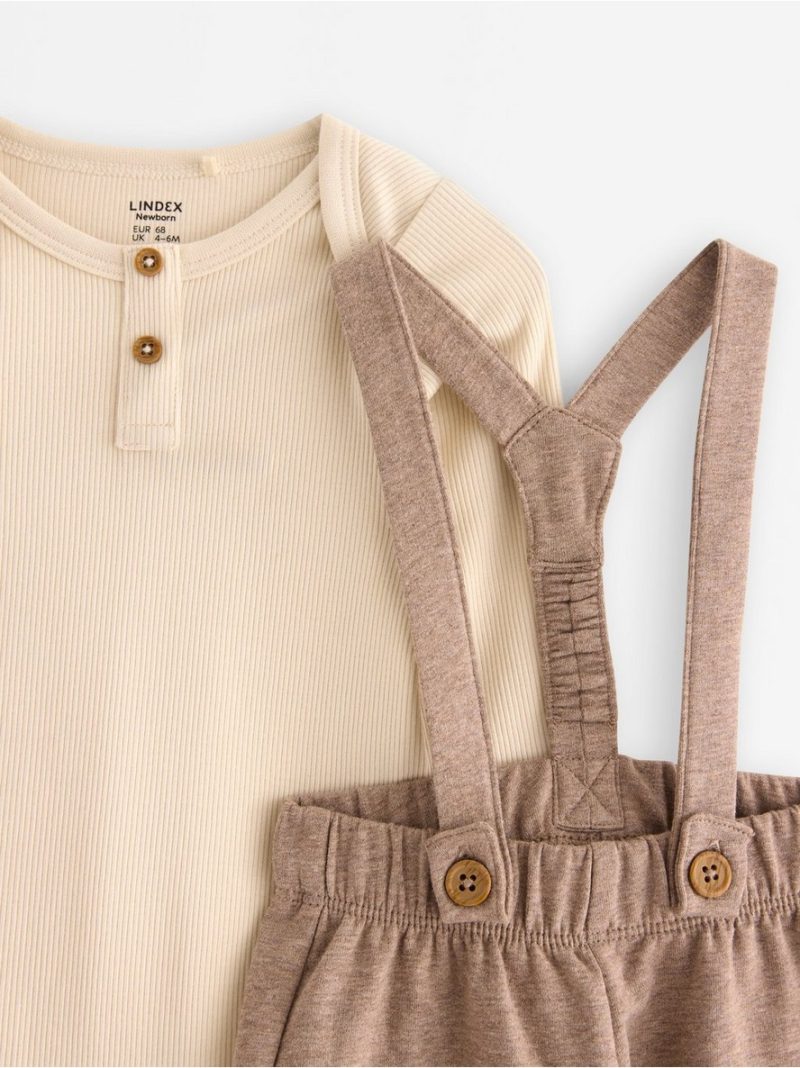 Set - bodysuit and dungarees - 3009049-1230