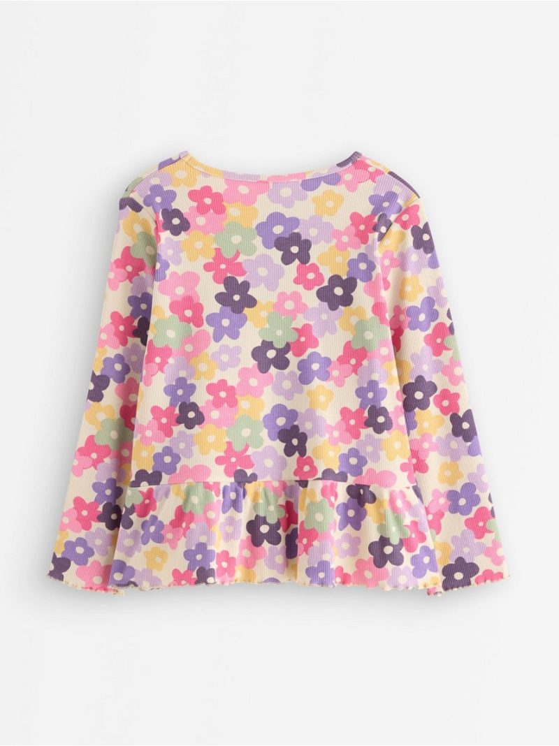 Ribbed peplum top - 3009371-1230