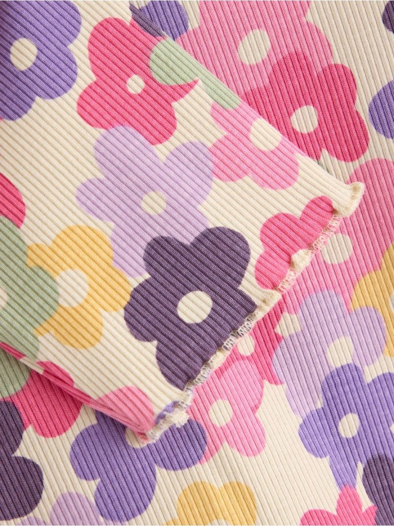 Ribbed peplum top - 3009371-1230