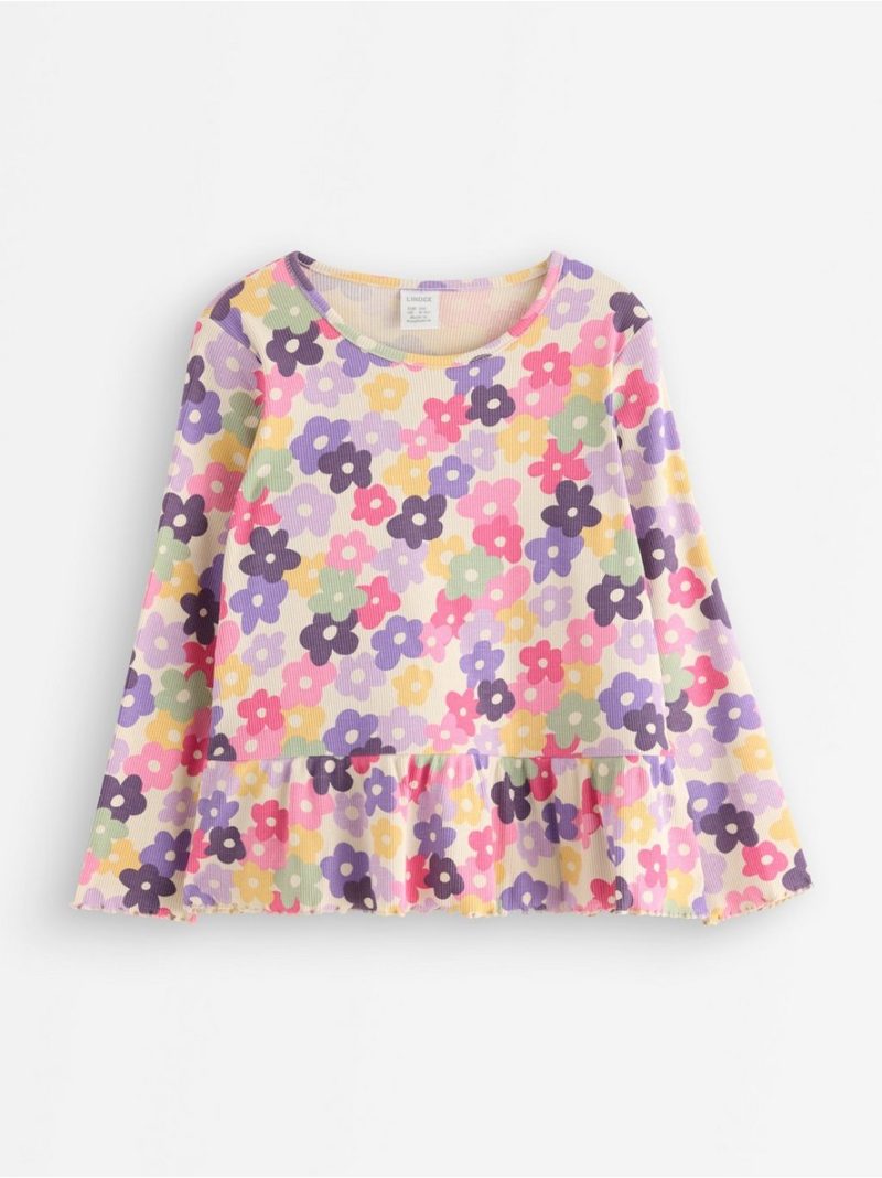 Ribbed peplum top - 3009371-1230