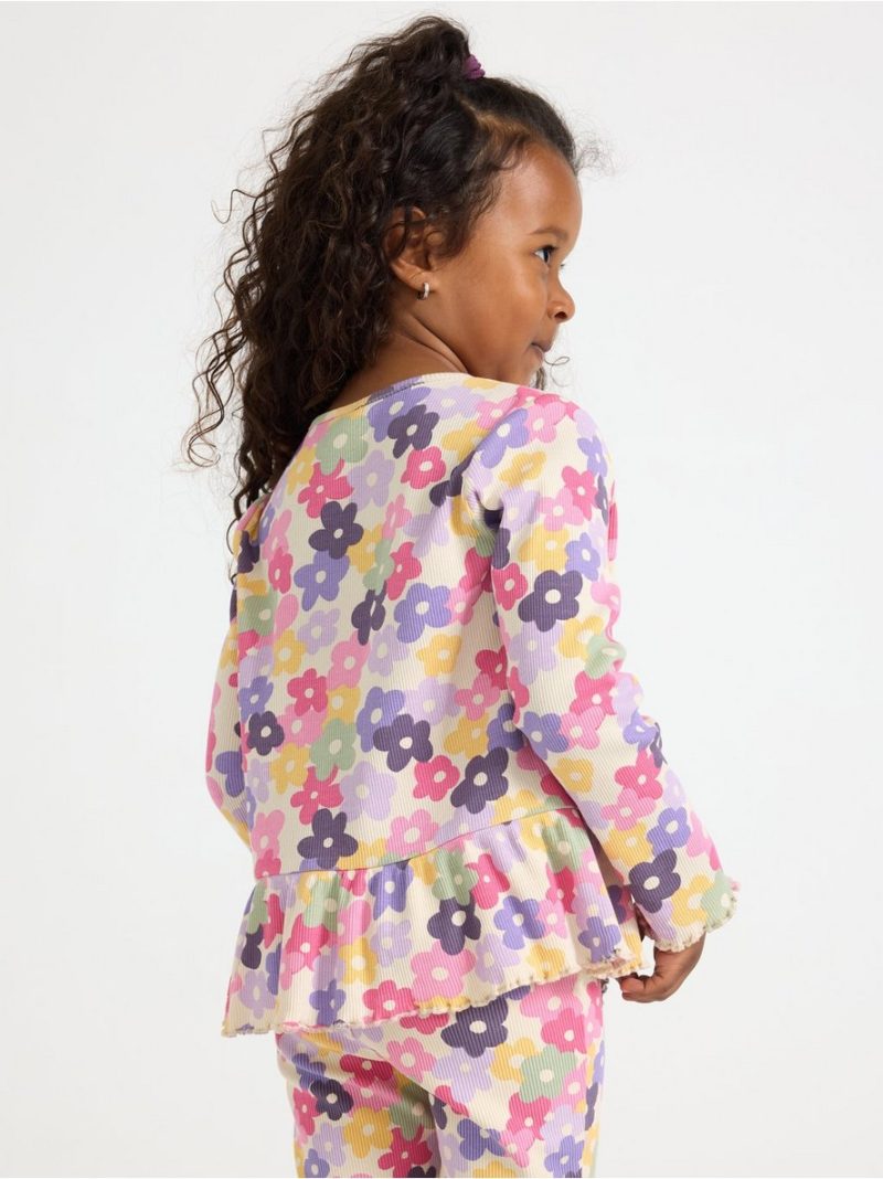 Ribbed peplum top - 3009371-1230