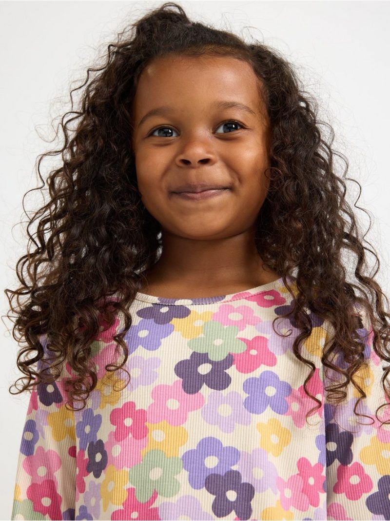 Ribbed peplum top - 3009371-1230