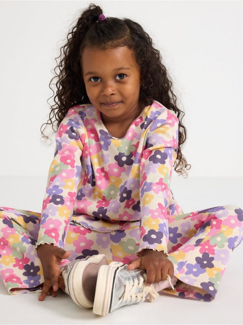 Ribbed peplum top - 3009371-1230