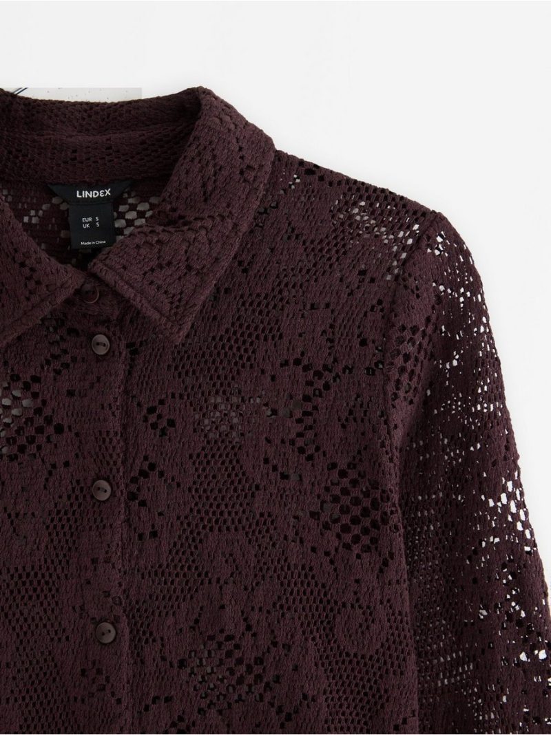 Shirt with lace pattern - 3009429-8704