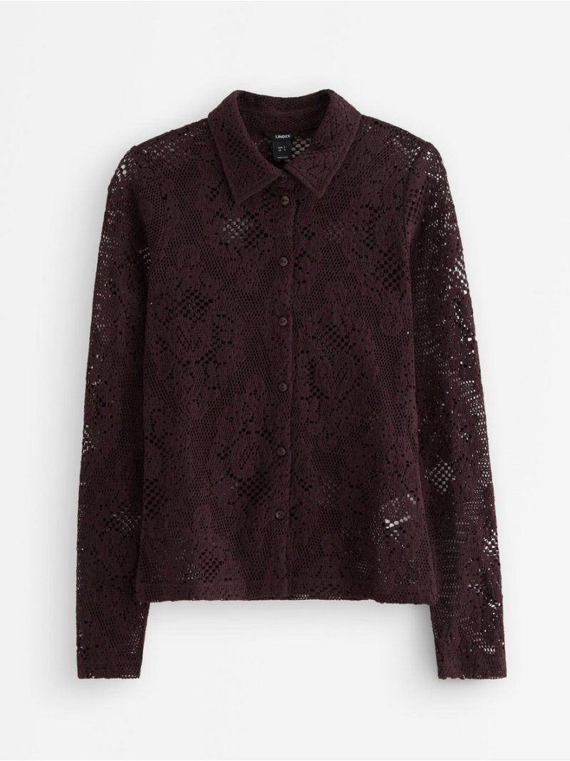 Shirt with lace pattern - 3009429-8704