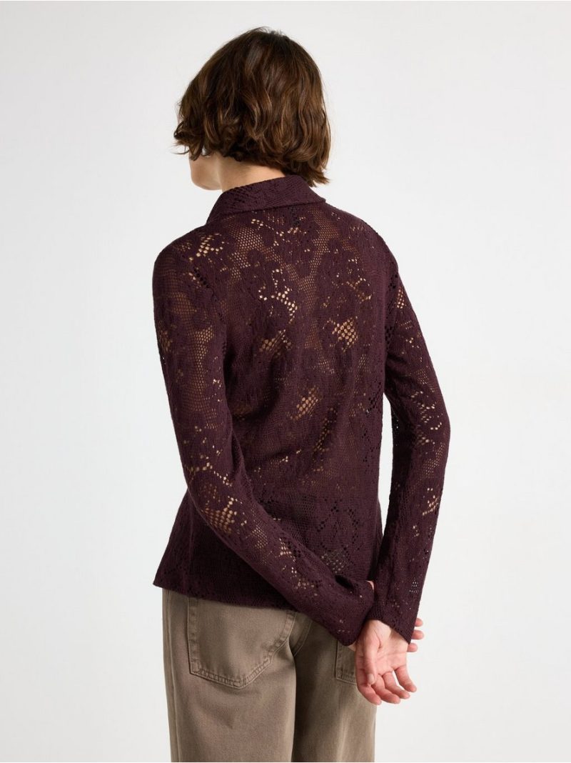 Shirt with lace pattern - 3009429-8704