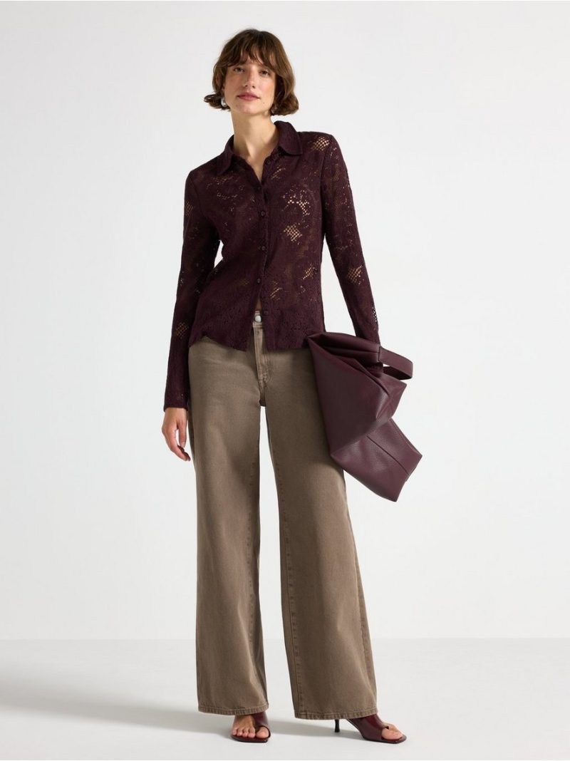 Shirt with lace pattern - 3009429-8704