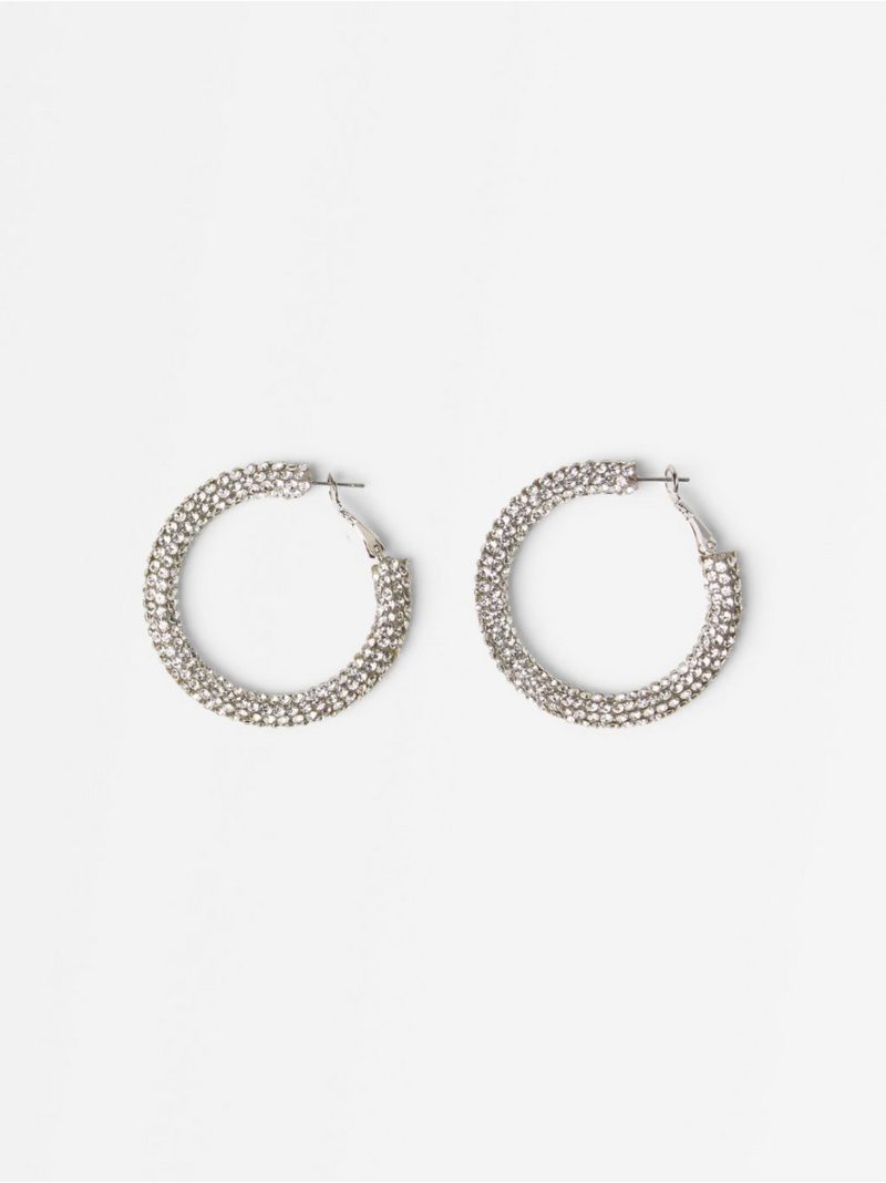 Earrings with rhinestones - 3009885-10