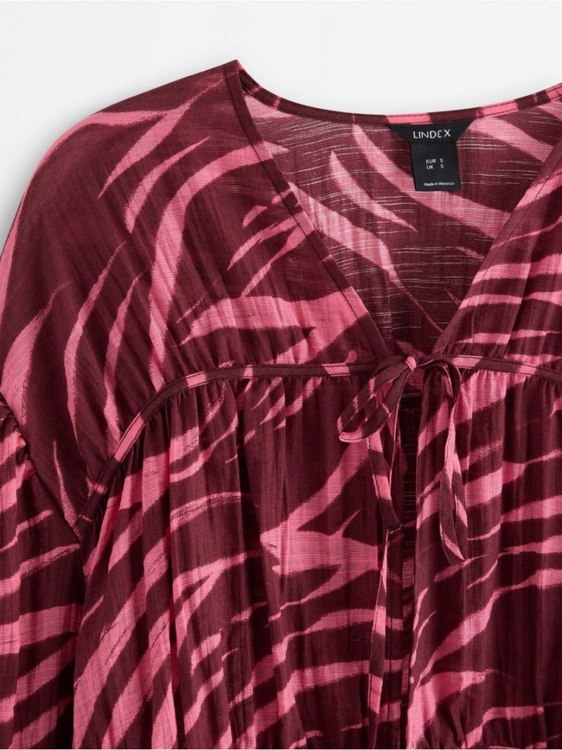 Blouse with tie band - 3010161-2431