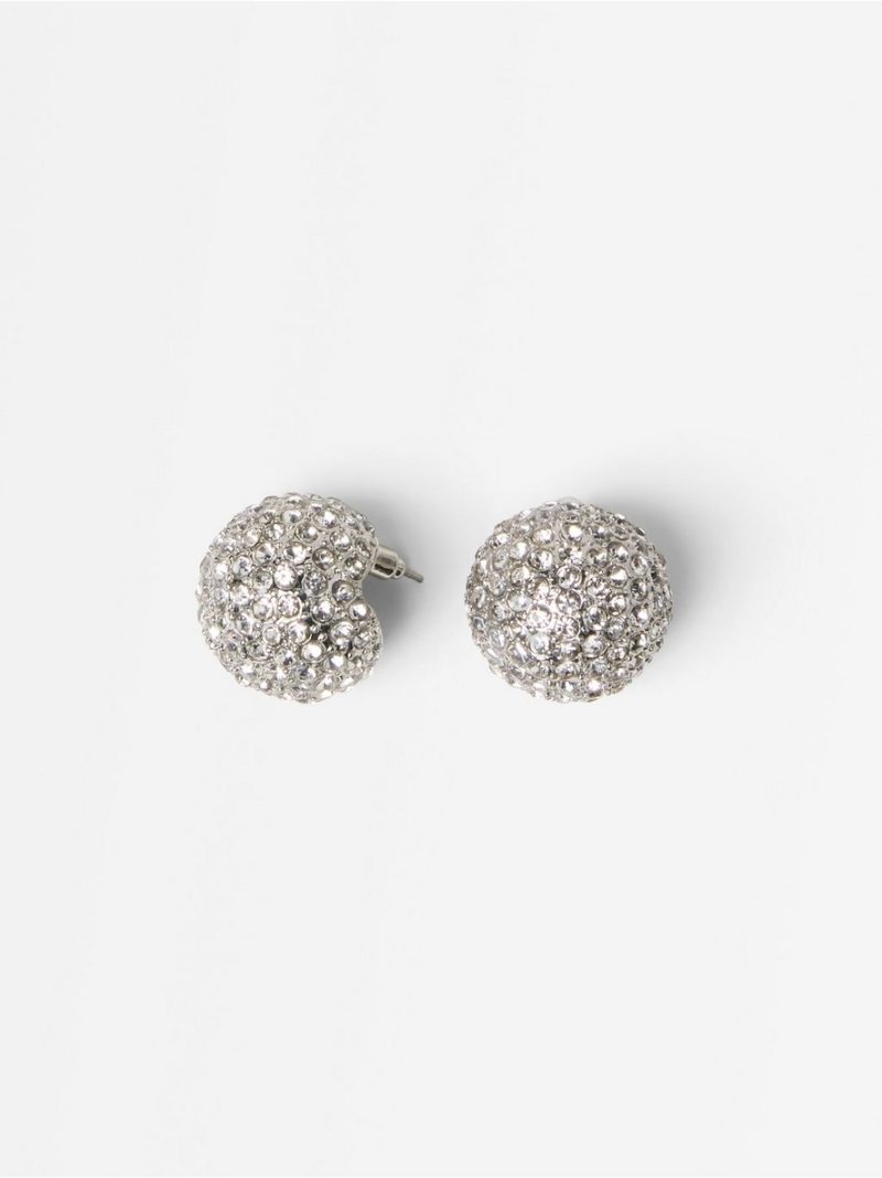 Earrings with rhinestone - 3010225-10
