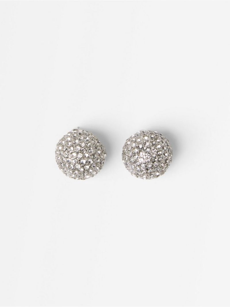 Earrings with rhinestone - 3010225-10