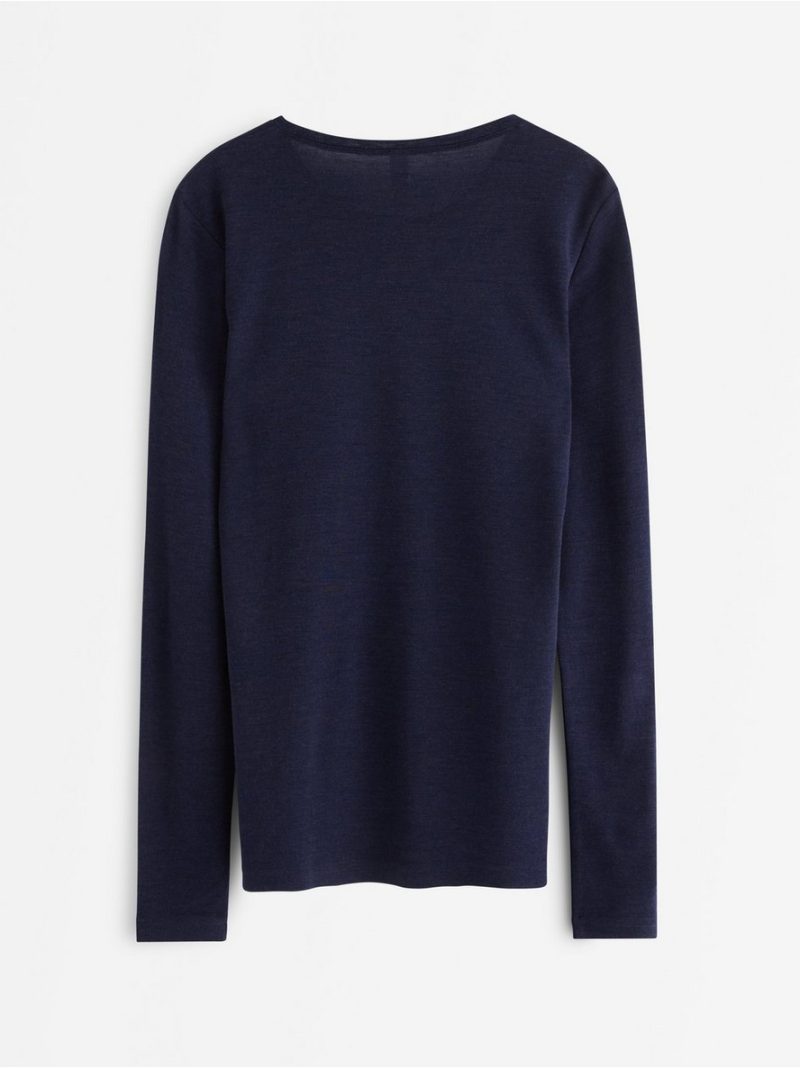 Long sleeve top in merino wool - 8362682-1281