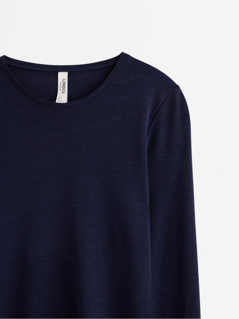 Long sleeve top in merino wool - 8362682-1281