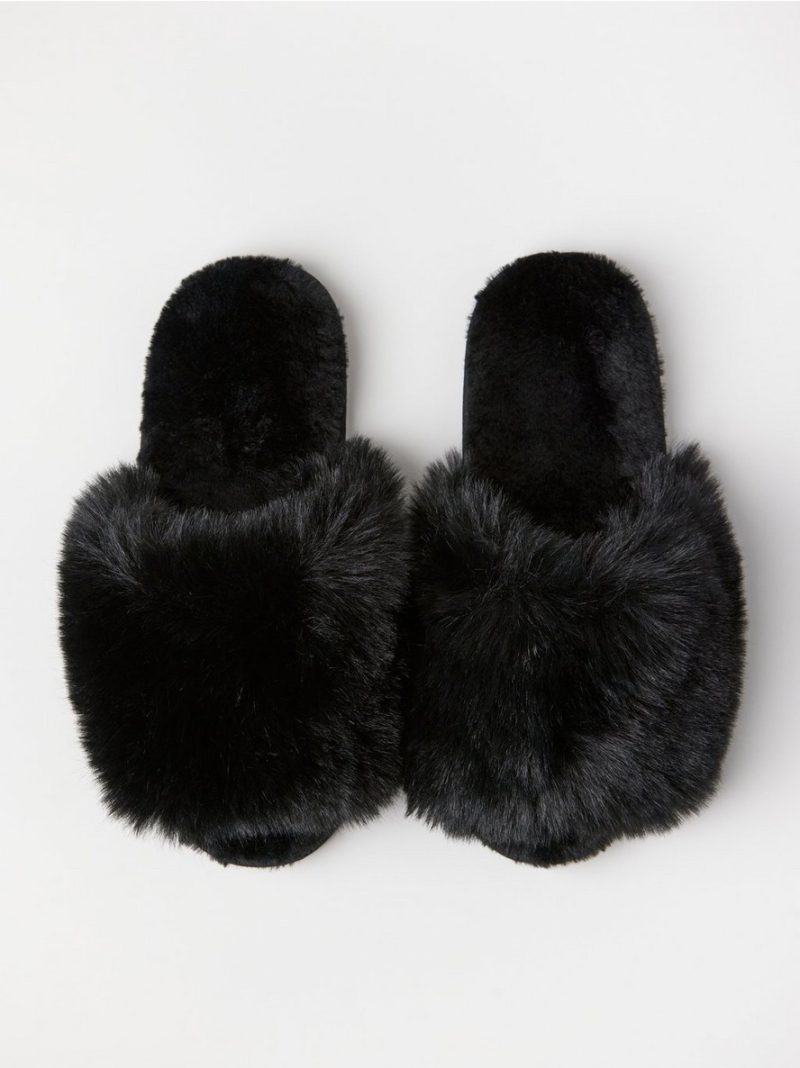 - Slippers in faux fur Slippers in faux fur - 8459050-80