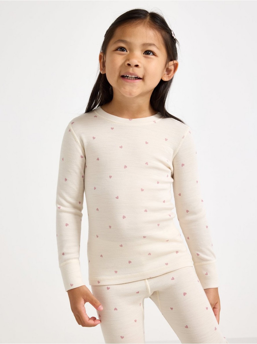 Long sleeve top in merino wool - 8583144-1230